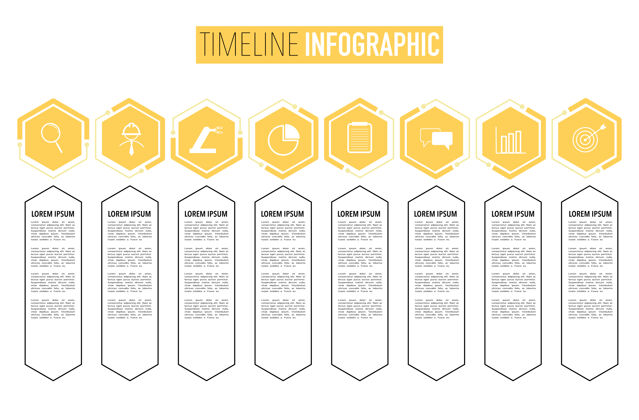 信息最小的信息图表时间线业务流程设计最小信息图时间