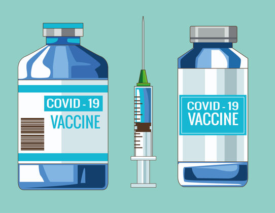 医疗Covid19疫苗瓶和注射器注射说明感染免疫生物学