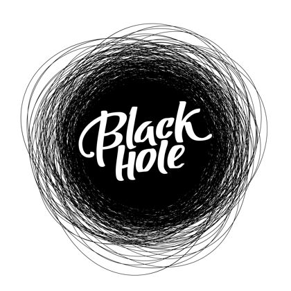 碳带黑洞文本的圆形涂鸦框圆抽象涂鸦