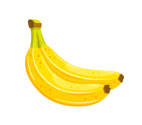 香蕉美丽的香蕉卡通风格平面设计插画插画束甜蜜