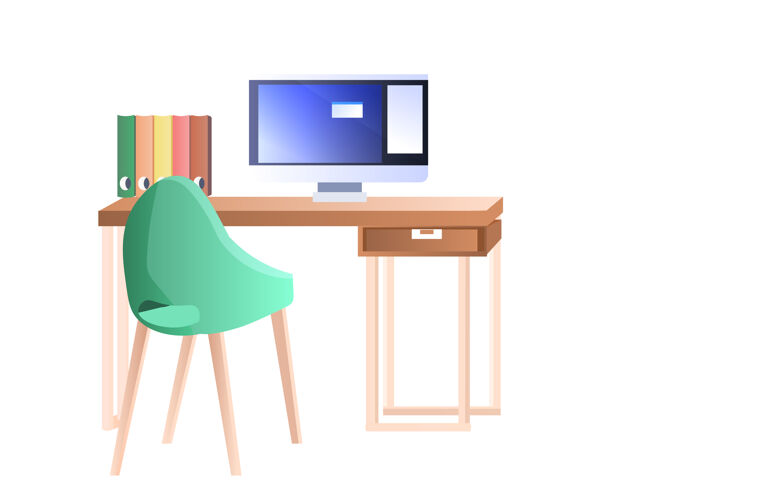 椅子现代橱柜室内办公室 家具水平计算机教育橱柜