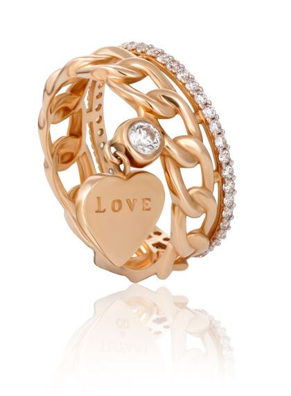 宏原版女性金戒指送给女性的珍贵礼物优雅奢侈品戒指