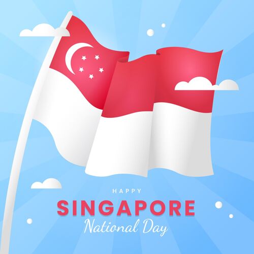 爱国新加坡国庆插画独立节日自由