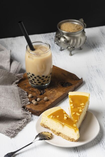 什锦用美味的传统泰国茶组成传统味道香气