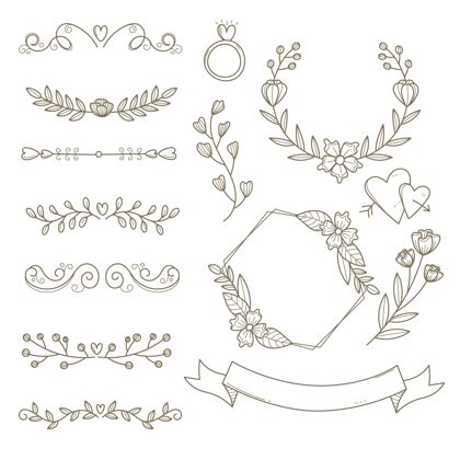 联盟手绘婚礼饰品系列装饰收集包分类