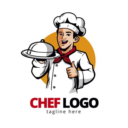 企业详细的厨师标志模板企业徽标详细信息标识