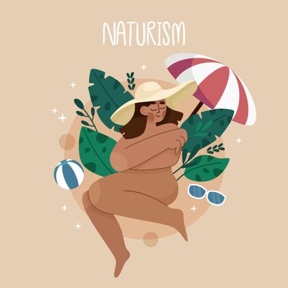 自然手绘裸体区概念身体裸体季节