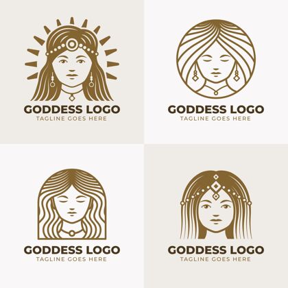 品牌线性平面女神标志包企业标识企业标识平面设计