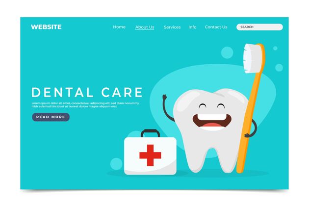 网页模板平面牙科护理登录页登陆页牙科护理牙医
