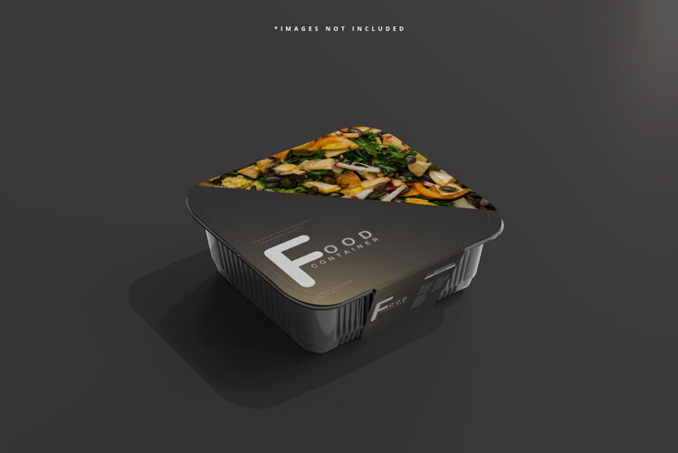 食品盒中型食品容器模型快餐筷子容器