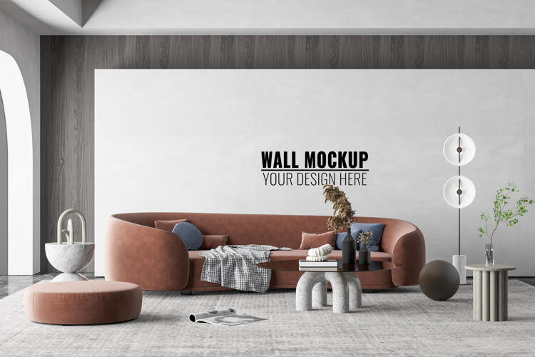 沙发室内现代客厅墙壁模型框架模型地板房间