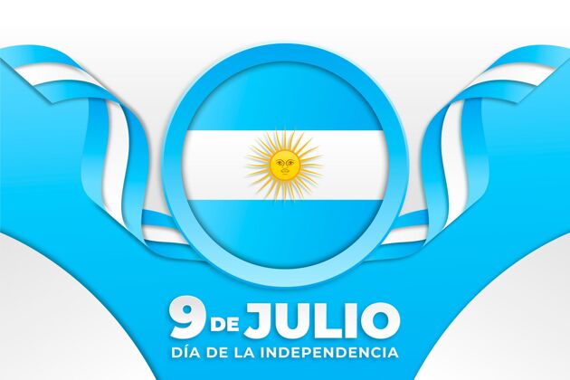 公共假日纸张风格9德胡里奥-声明德独立德拉阿根廷插图爱国军事件