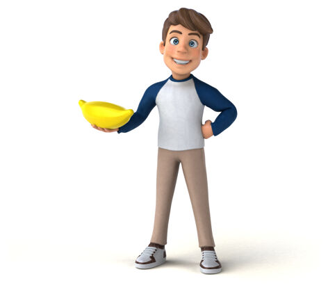 香蕉3d卡通人物趣味少年休闲孩子衣服