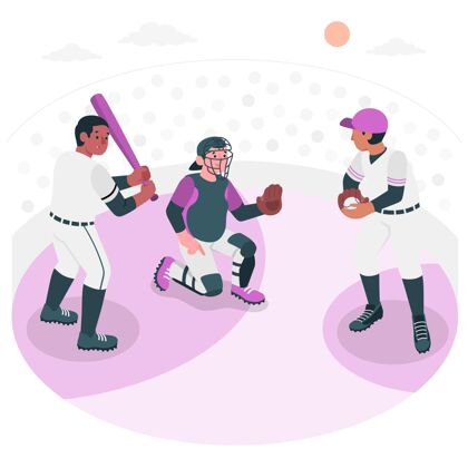 游戏棒球？概念图比赛设备球员