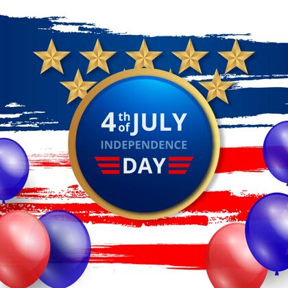 纪念真实的七月四日-独立日气球背景7月4日背景美国美国