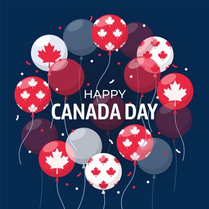 加拿大日加拿大平日插画活动爱国庆祝