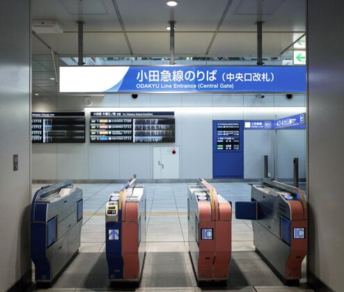 火车站日本地铁列车系统乘客信息显示屏城市交通旅游信息