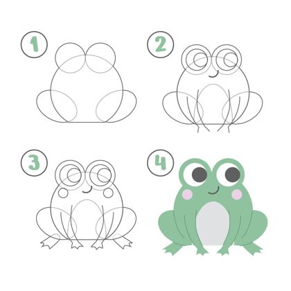 可爱平面设计青蛙插图青蛙野生动物
