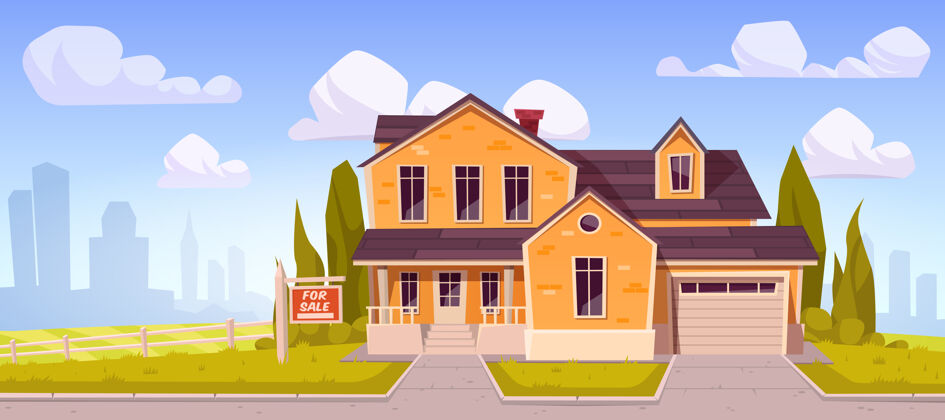 砖郊区的房子有招牌出售房地产村庄租金