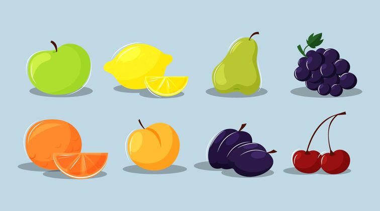 手绘手绘水果系列水果收集营养美味