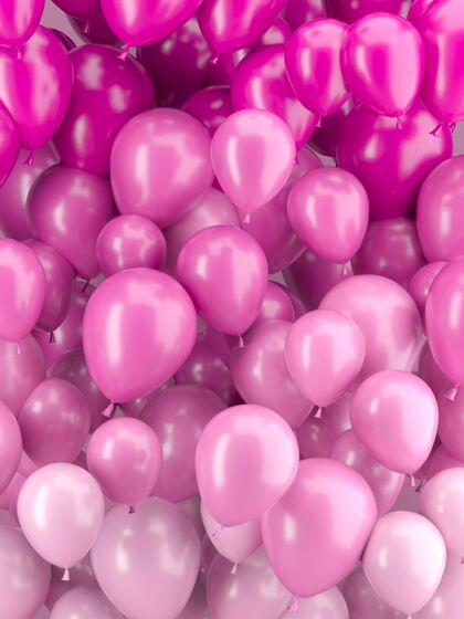 装饰粉红气球垂直背景乐趣