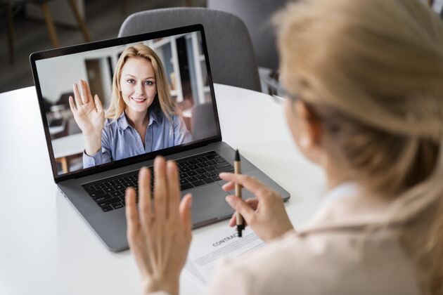 视频会议视频会议中的特写镜头技术生活方式设备