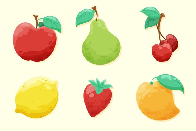 包装手绘水果系列饮食美味食品