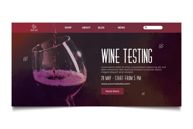 美味葡萄酒测试登陆页模板美味葡萄酒文化