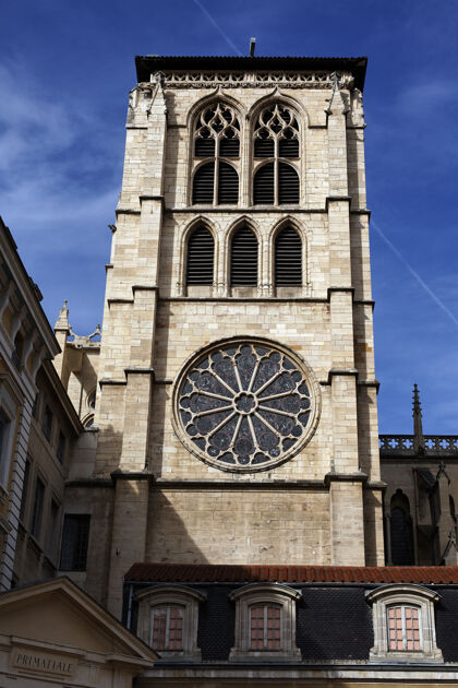 巴洛克里昂圣让教堂的一部分古代里昂天主教