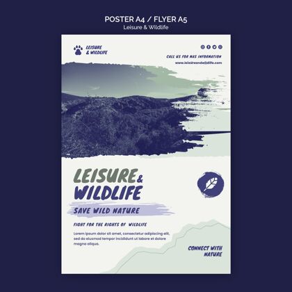 探索休闲和野生动物海报模板海报模板休闲活动海报
