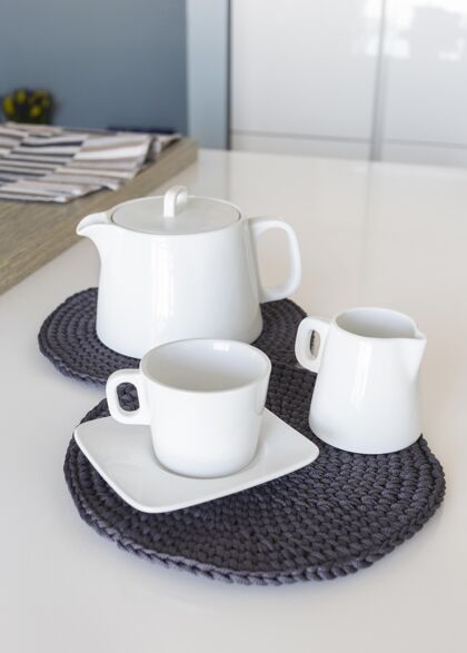 茶壶厨房用针织桌布羊毛线工艺纱线