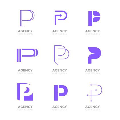 标志设计Flatp标志系列P标志包P标志