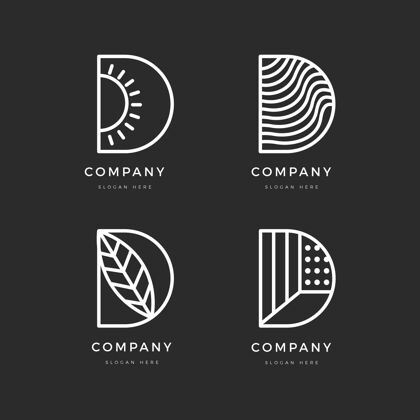 Corporate平面设计不同的d标志集企业标识标识企业标识