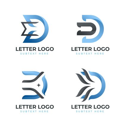 Corporate一套不同的渐变d标志Logo企业标识标识