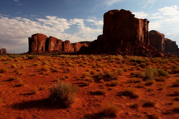 山谷美国犹他州奥尔加托纪念碑山谷的砂岩岩层的美丽照片风景侵蚀天空