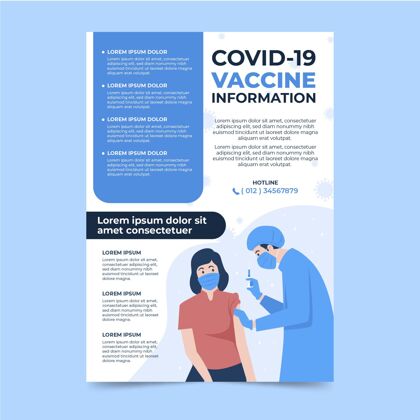 疫苗冠状病毒疫苗信息传单模板病毒流感传单