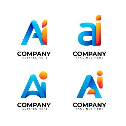 公司梯度人工智能标志收集收集公司标志企业标识