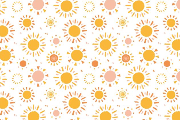 太阳背景手绘太阳图案太阳墙纸背景手绘