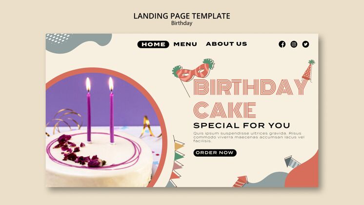 事件生日蛋糕登录页特别年度生日快乐