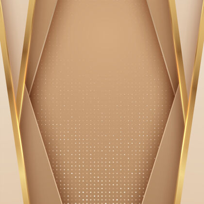 金属豪华抽象的金色线条重叠优雅线条