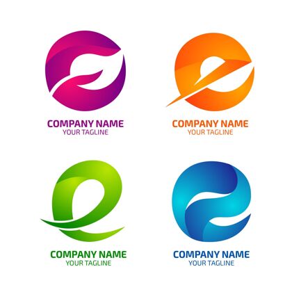 LogotemplatesGradiente标志系列CompanyLogo标签行Gradient