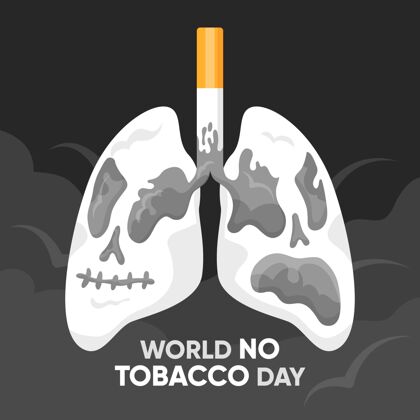 烟草平面世界无烟日插画国际健康危险