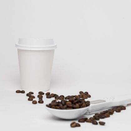 商标模型咖啡豆塑料杯咖啡咖啡豆咖啡模型