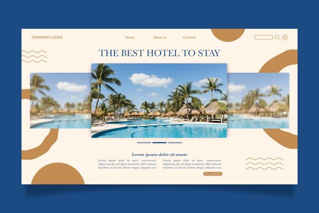 旅游现代酒店登录页模板与照片旅游客房酒店登录页