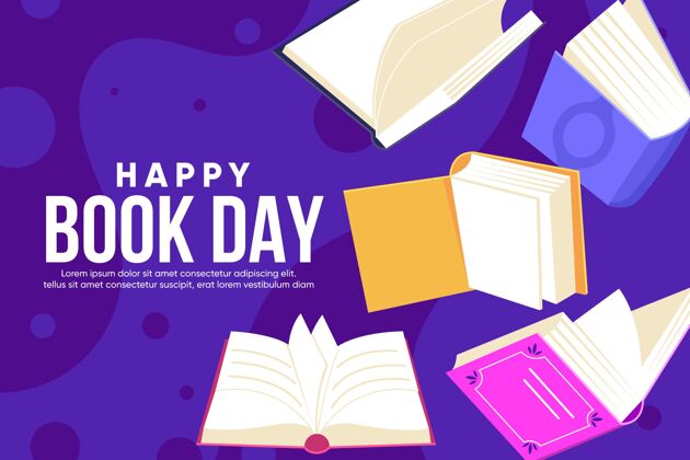 图书日平面世界图书日插画世界图书日国际平面