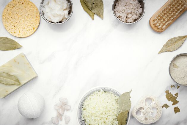 保健自制的叶子圆形框架健康盐肥皂