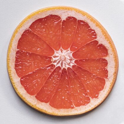 背景俯瞰美味的柚子片有机平面图特写