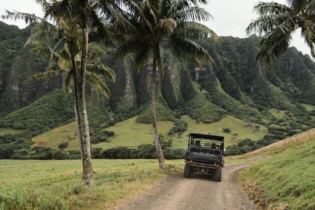夏威夷群岛夏威夷吉普车全景图旅游度假夏威夷