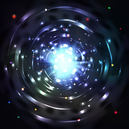 洞光隧道或光漩涡漩涡发光隧道和宇宙隧道中的运动漩涡漩涡能量流动