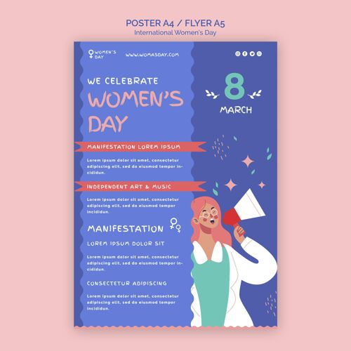 国际美丽的妇女节海报模板模板印刷模板国际妇女节